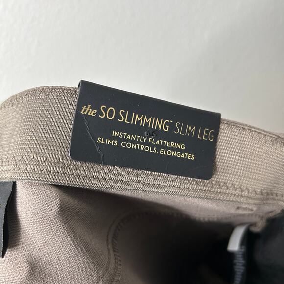 Chicos Peyton Slim Leg Pant Women Medium Taupe NWOT Dress Ponte Stretch Career - Picture 7 of 10